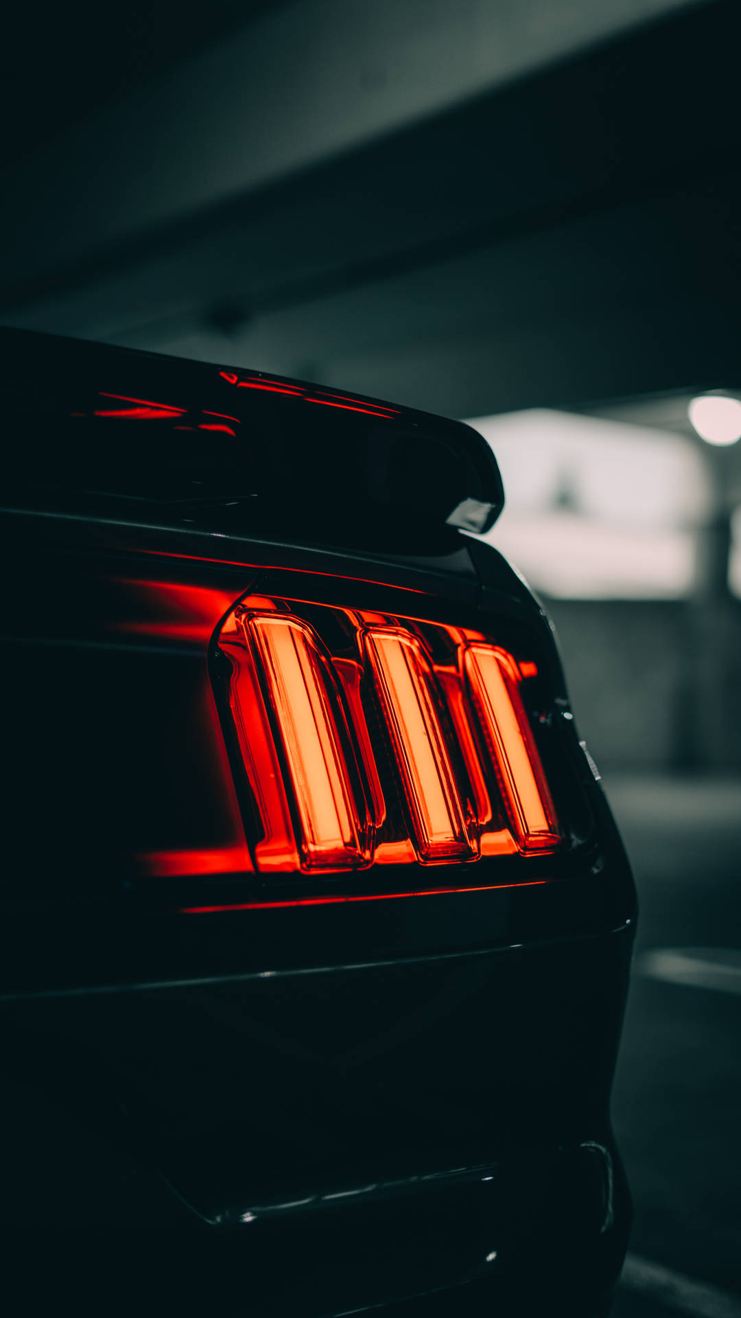 The Red and Black contrast of a Tail Light Wallpaper