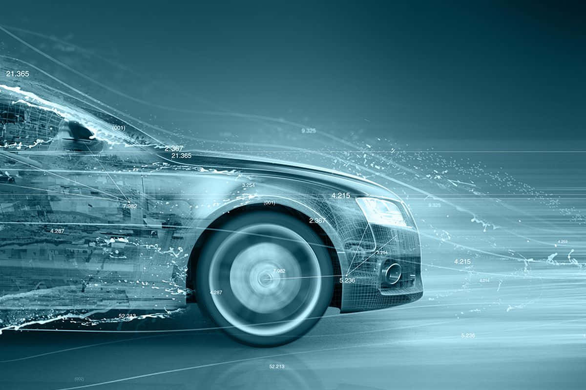 Futuristic Car Dashboard with Advanced Technology Wallpaper