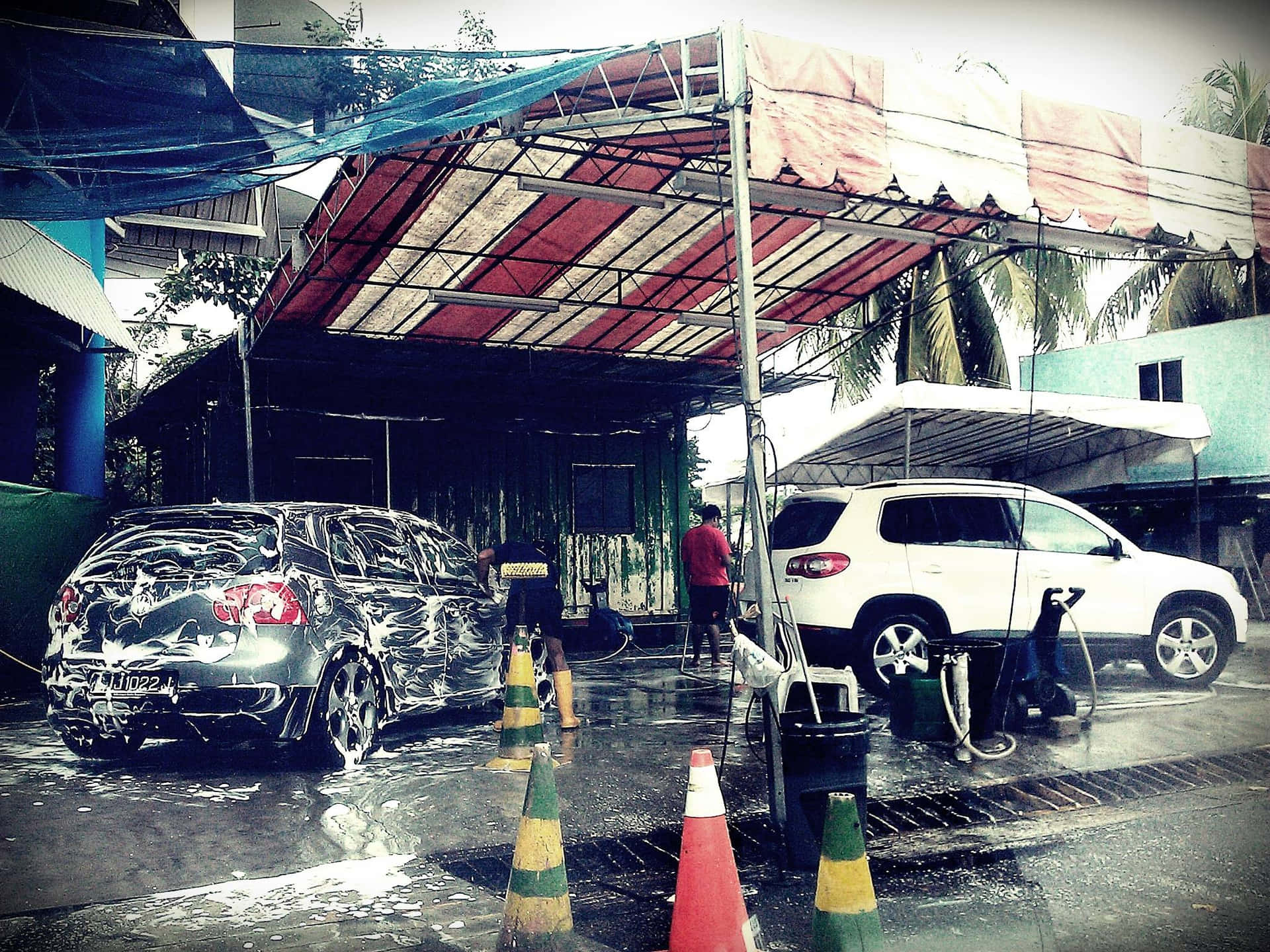A Car Washing Station