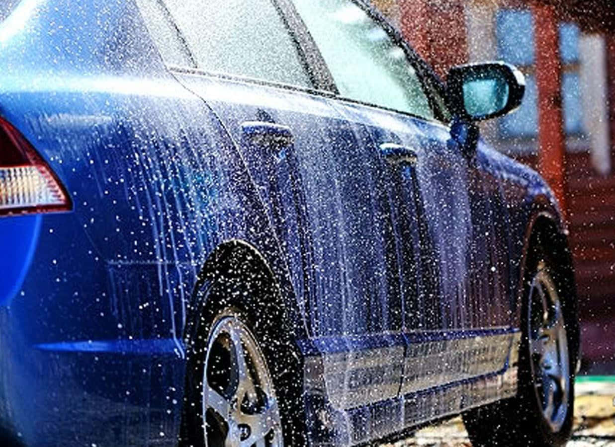 Spotlessprofessionelle Reinigung In Der Autowaschanlage