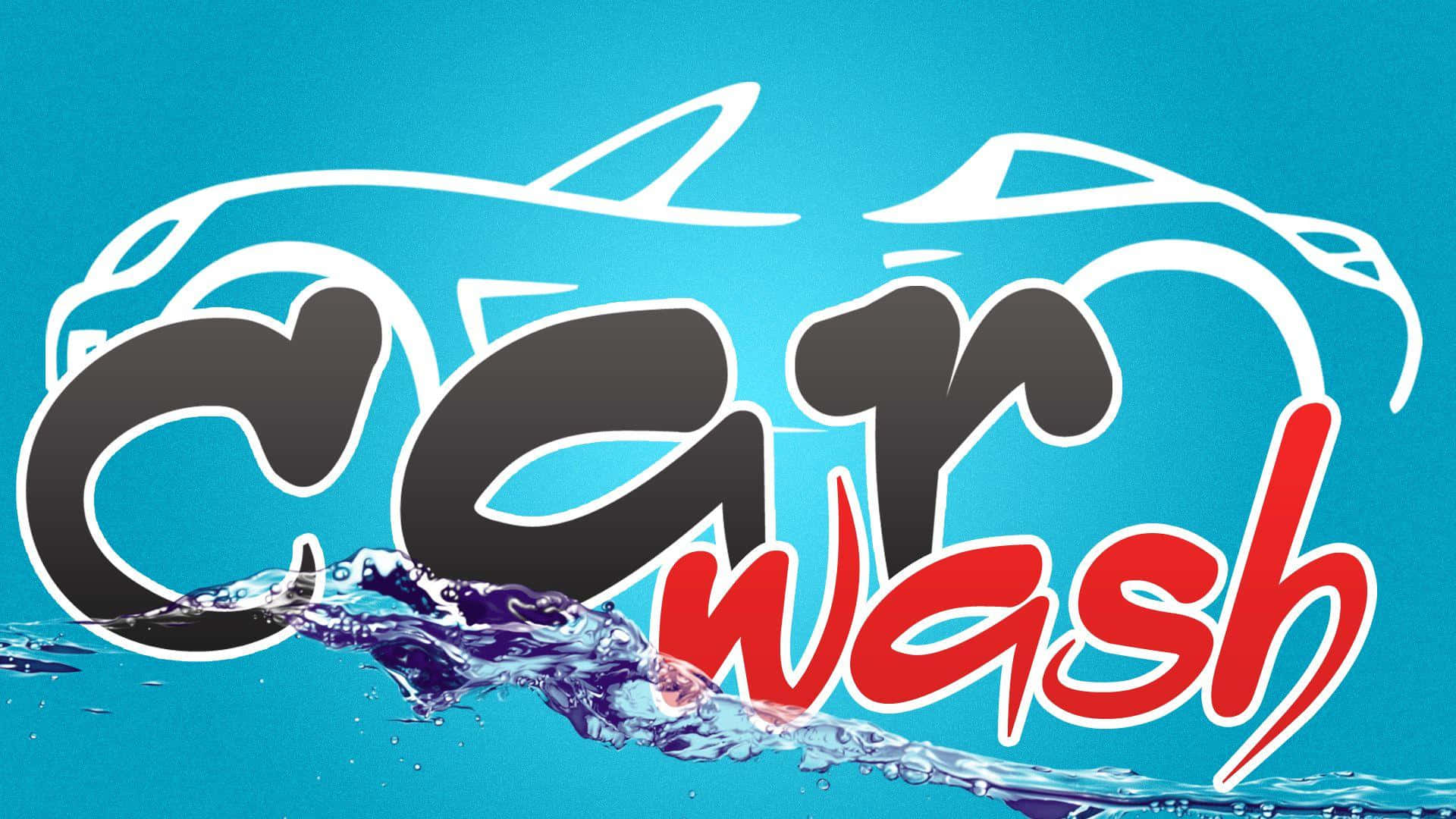 Car Wash Logo With Water Splashing