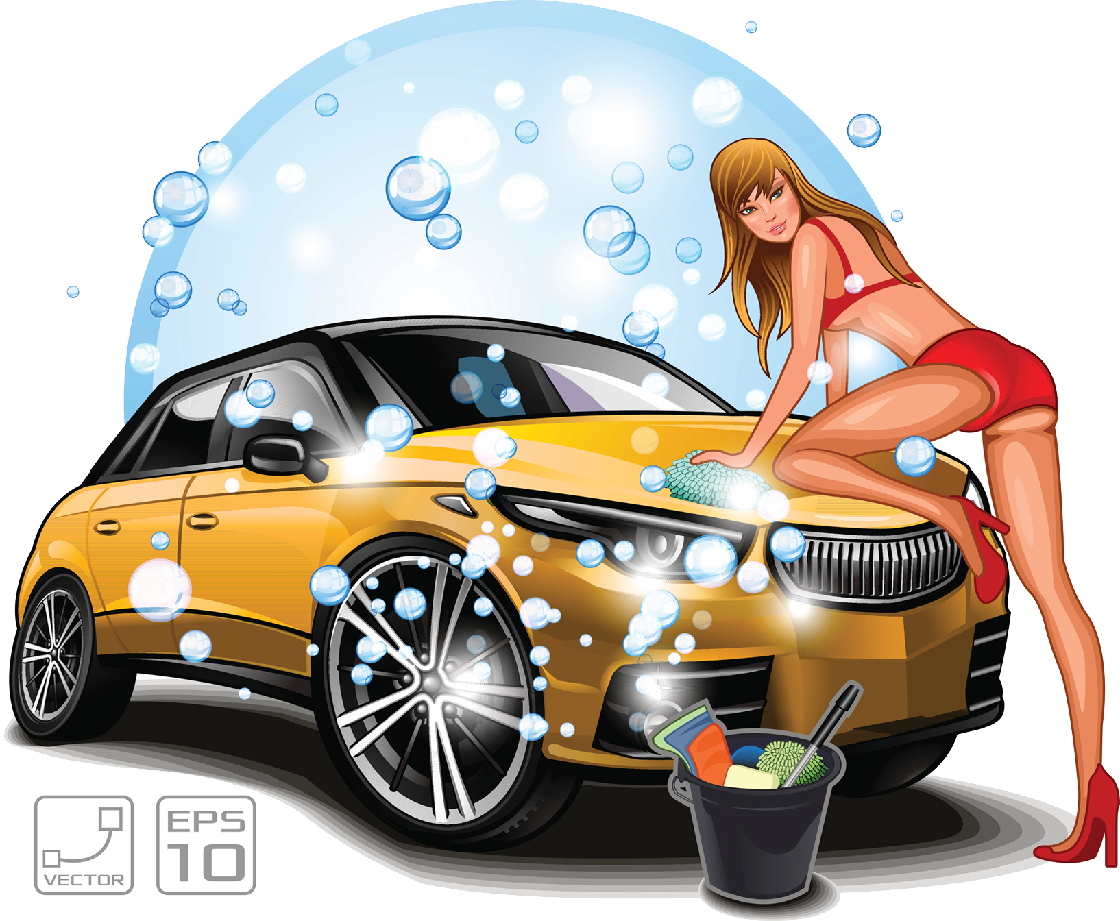 Car Wash Seductive Style PNG