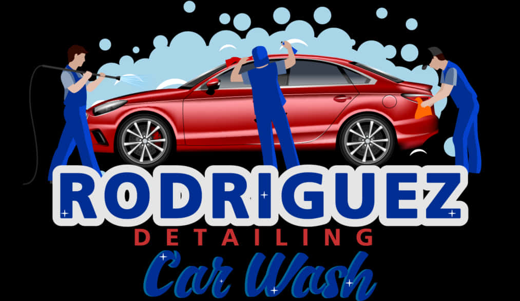 Car Wash Service Vector Illustration PNG