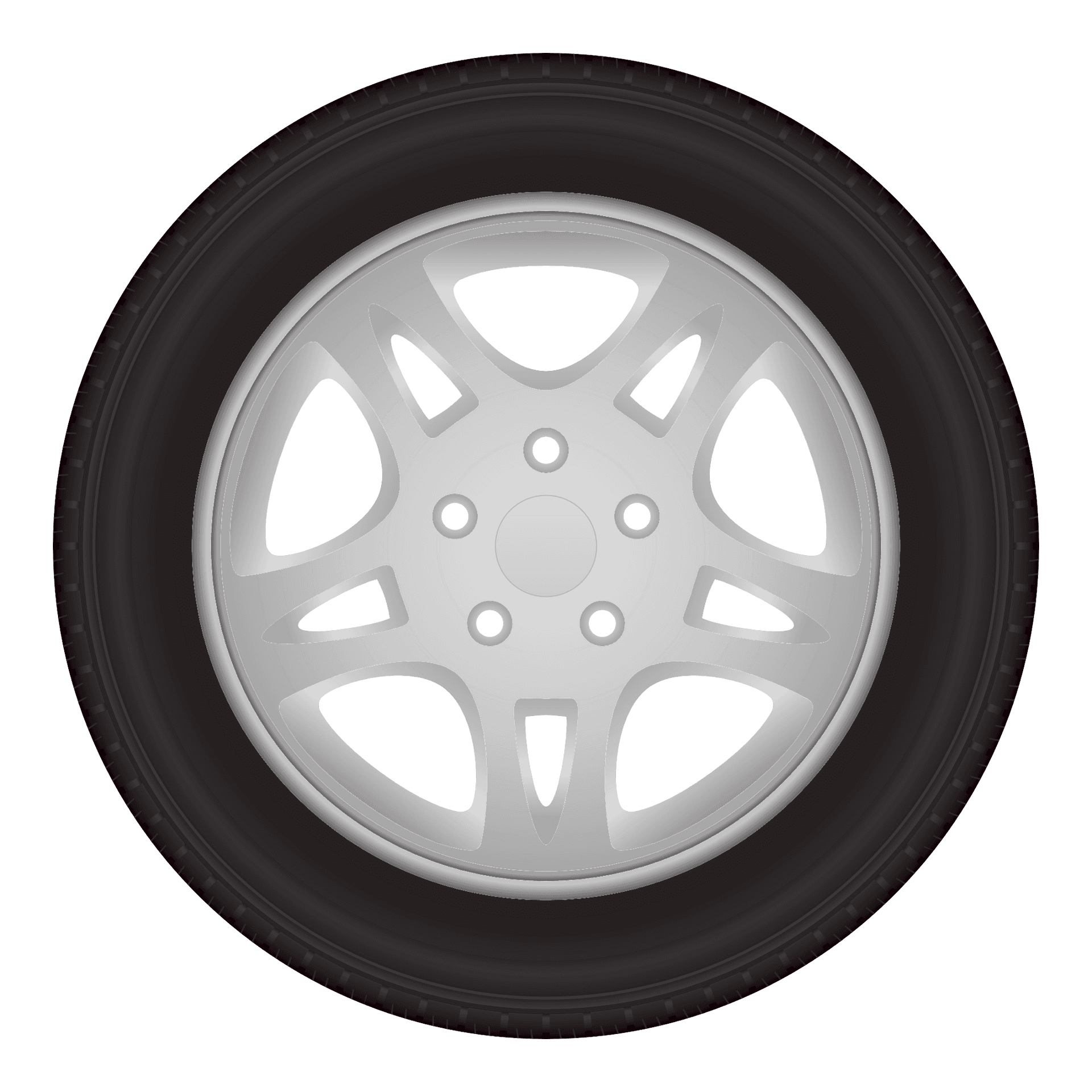 Car Wheeland Tire Design PNG