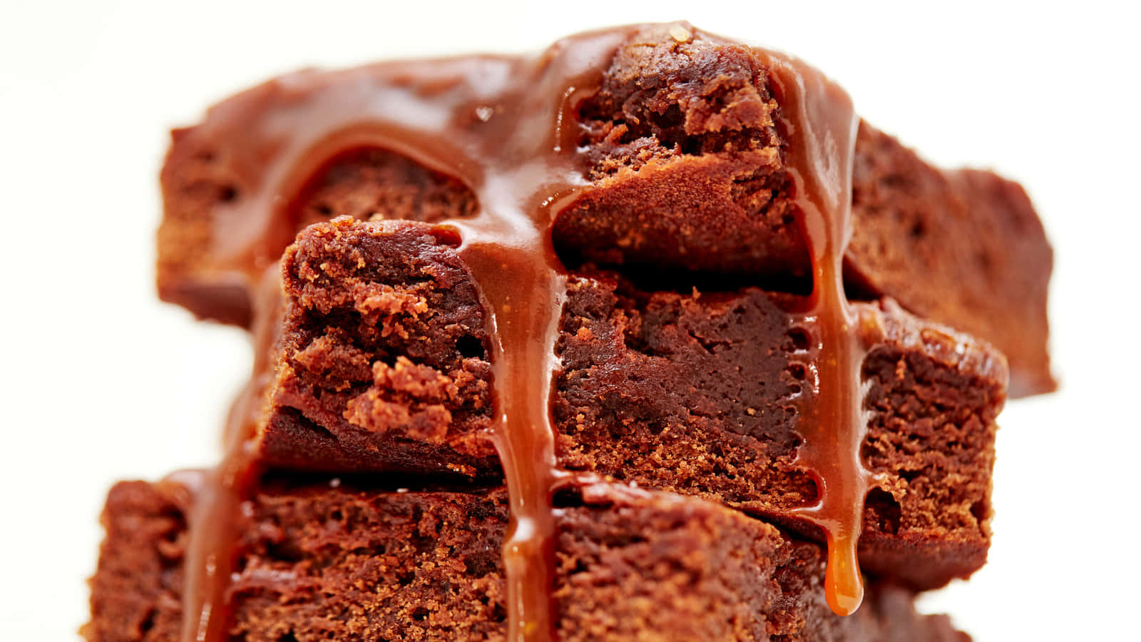 Deliciosopostre De Brownie De Caramelo Decadente. Fondo de pantalla