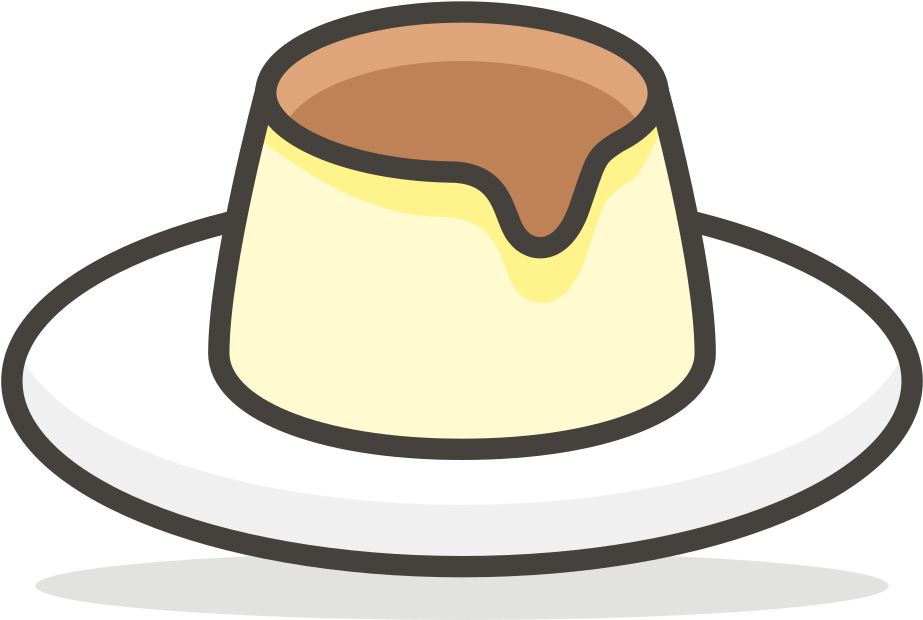 Caramel Custard Dessert Illustration.png PNG