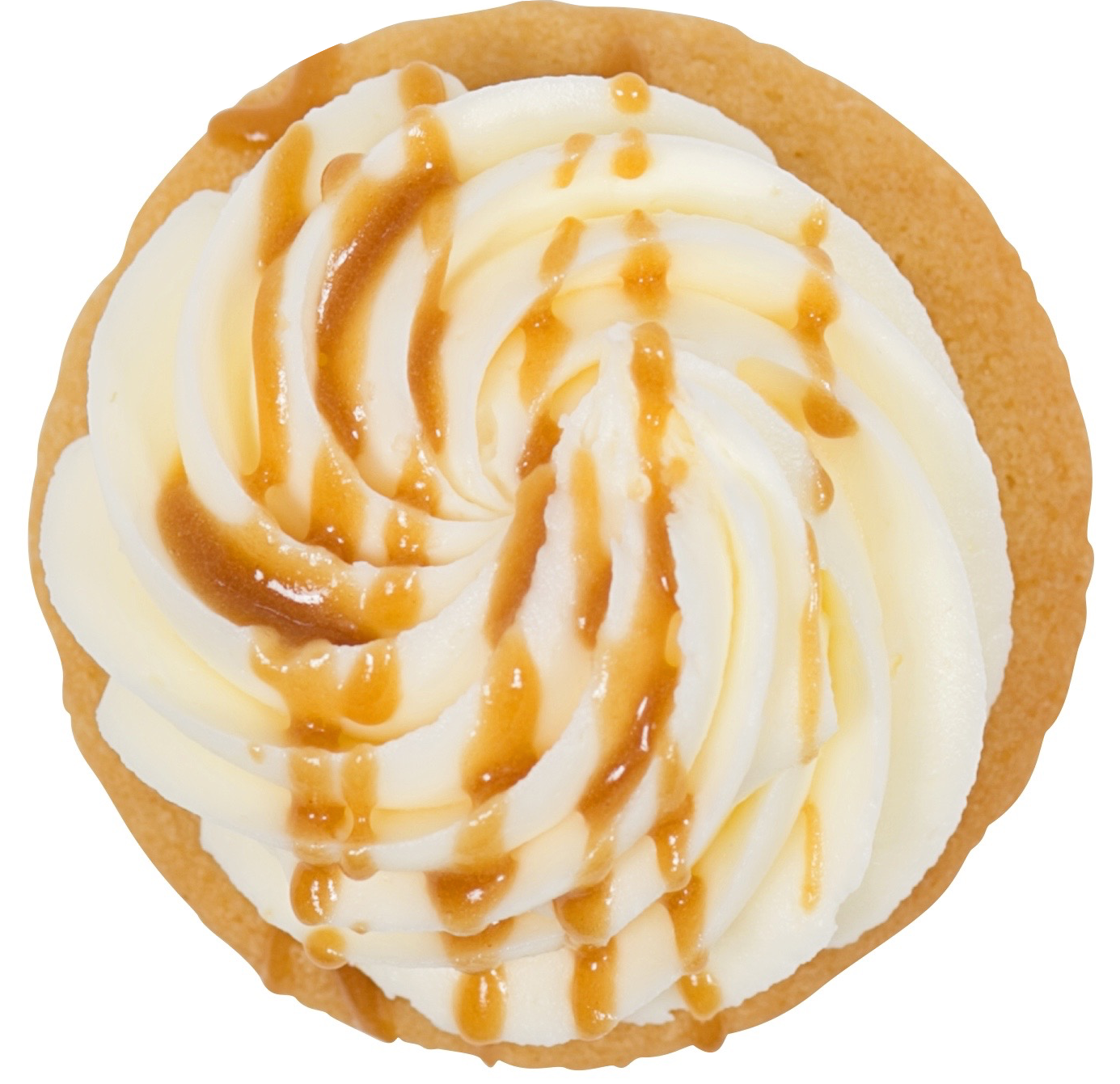 Caramel Drizzled Cream Tart PNG