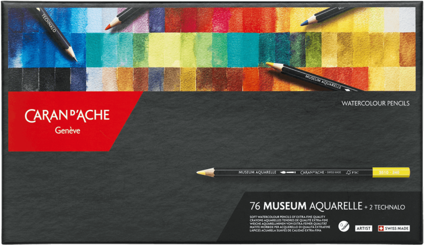Carand' Ache Museum Aquarelle Pencils Set PNG