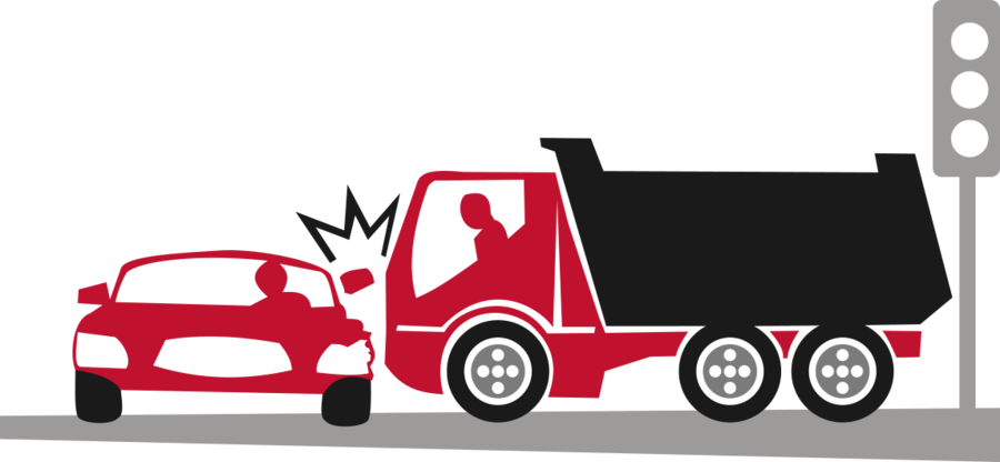 Carand Truck Collision Illustration PNG