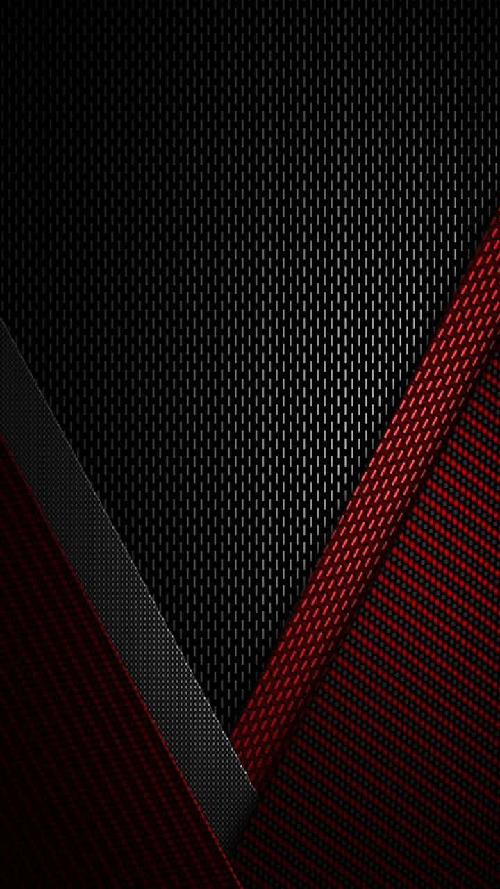 Schwarzes,rotes Kohlefaser-muster Iphone-hintergrundbild. Wallpaper