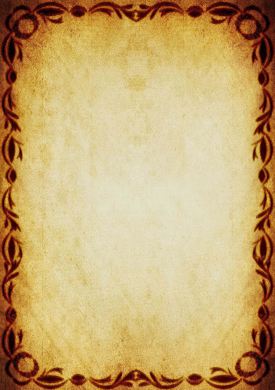 An Old Paper Background With An Ornate Frame
