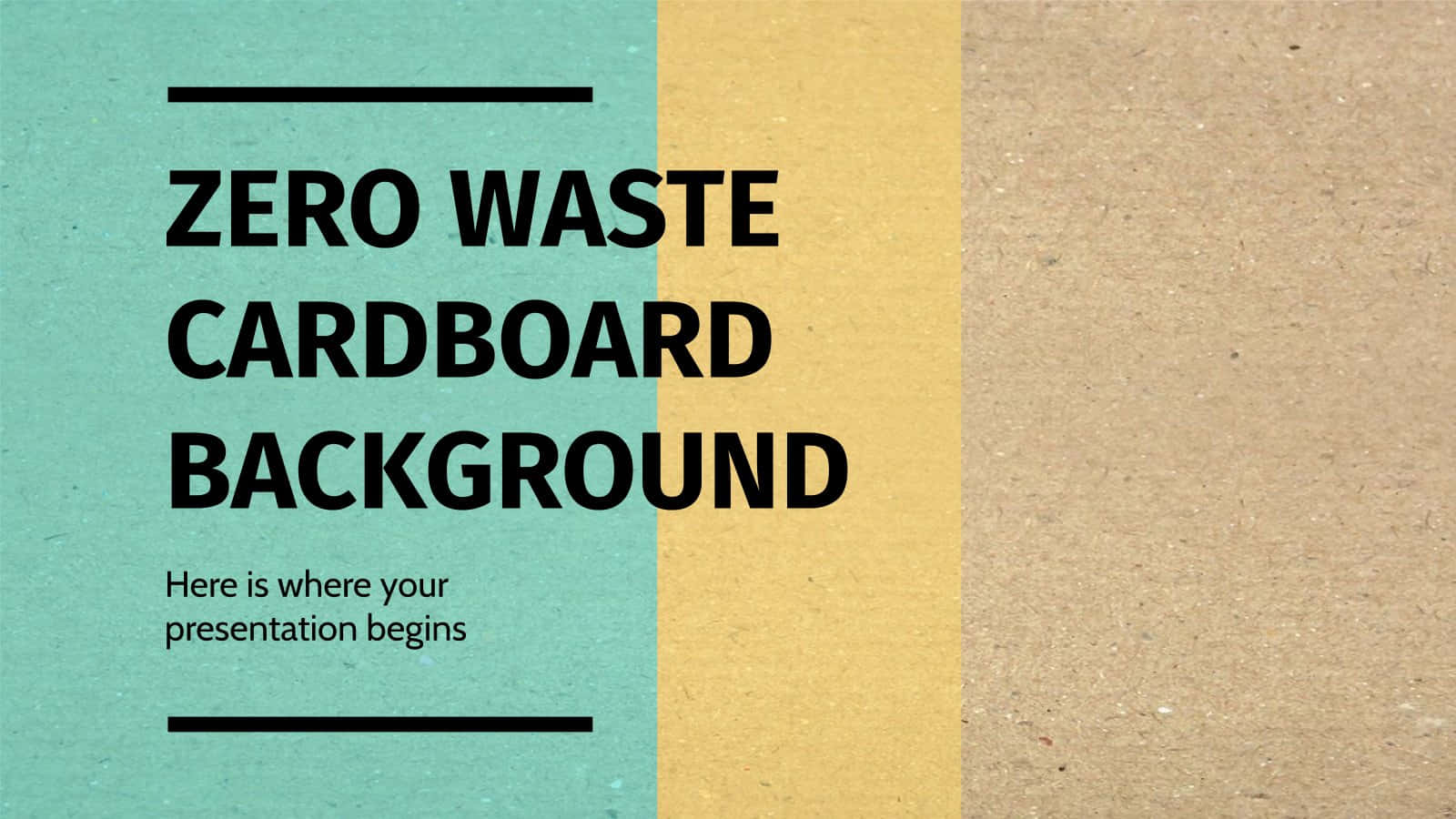 Zero Waste Cardboard Background