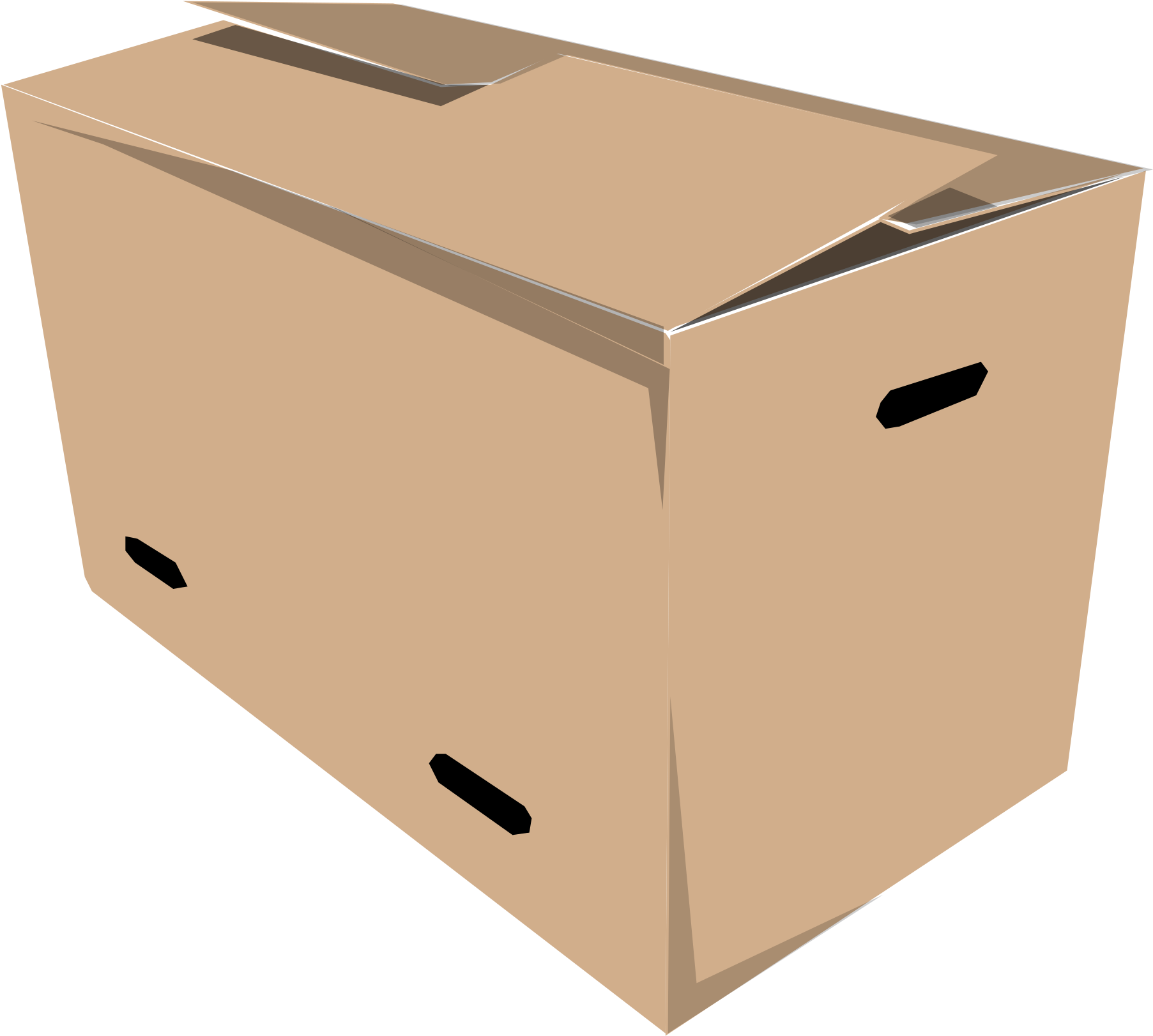 Cardboard Box Closed3 D Render PNG