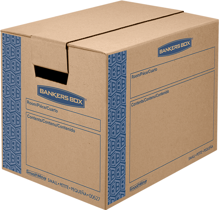 Cardboard Shipping Box Bankers Brand PNG