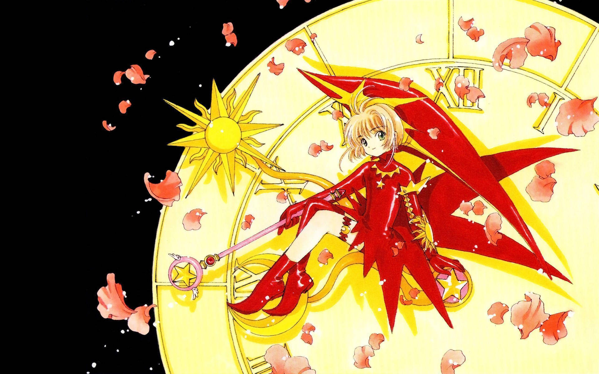 Cardcaptor Sakura og guld ur kunst Wallpaper