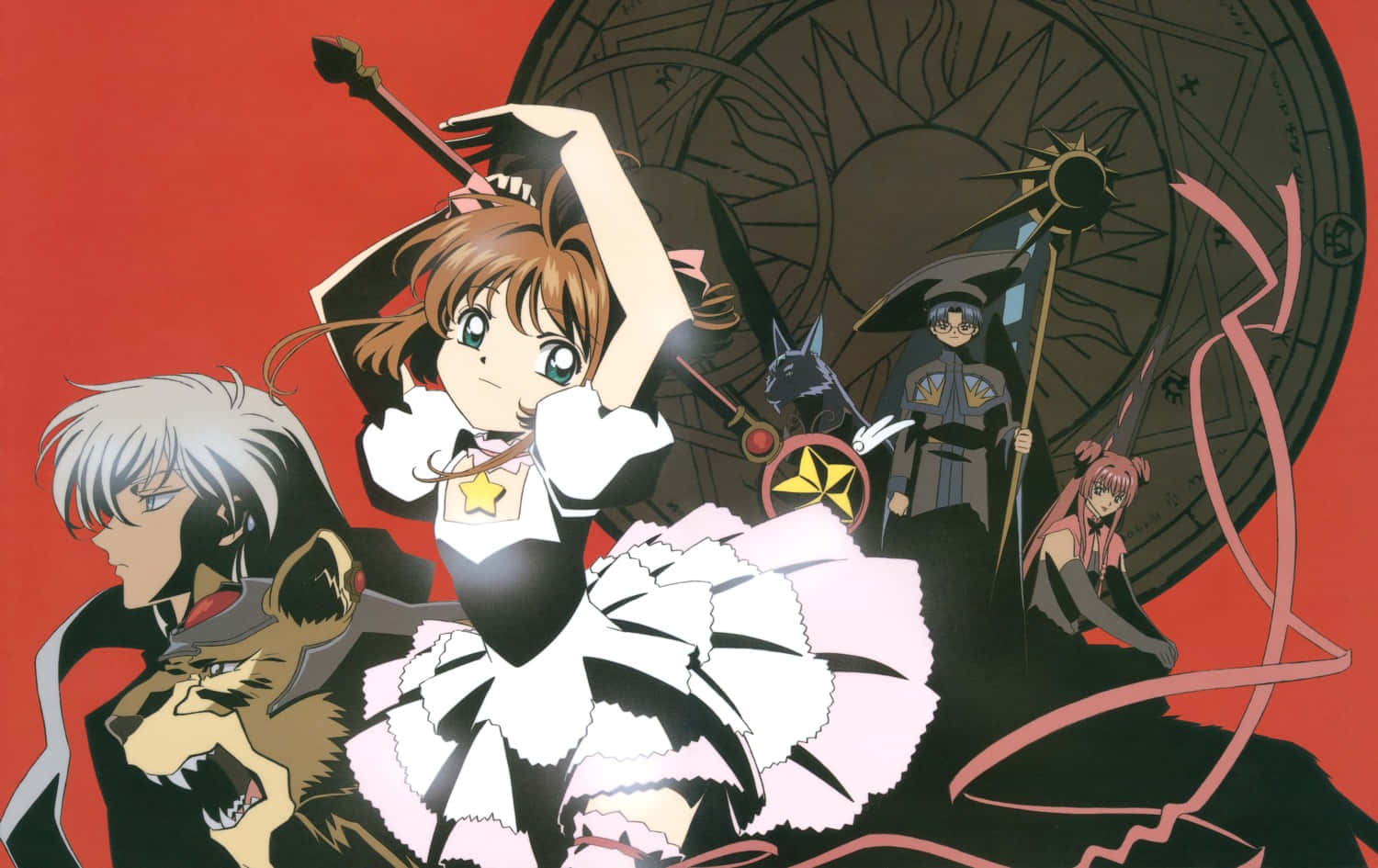 Cardcaptor Sakura Karakterer Magisk Bakgrunn Bakgrunnsbildet