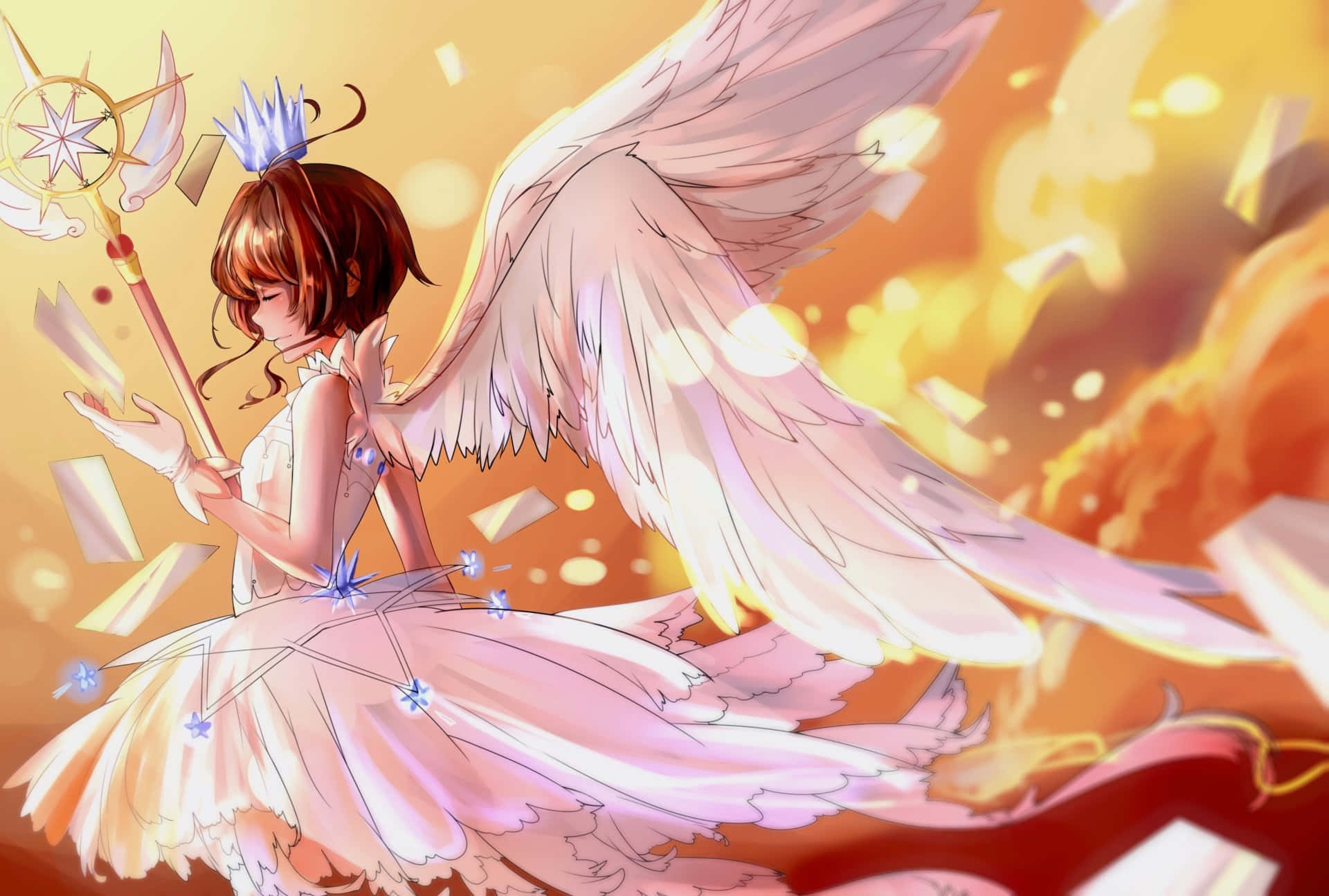 "Sakura in Flight with the Magical Elements"