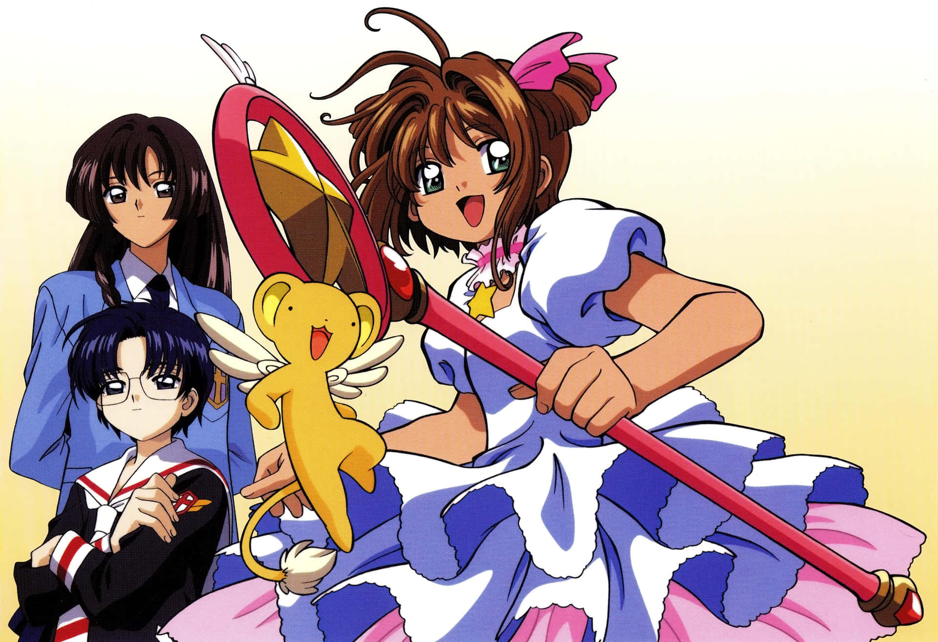 Cardcaptor Sakura En Vrienden Achtergrond