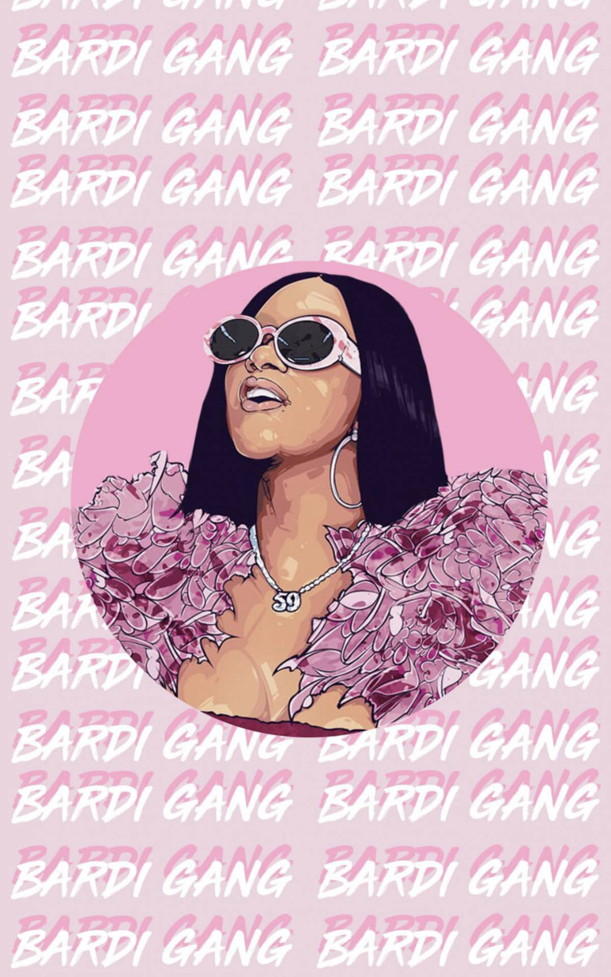 Cardi B Pink Bardi Gang Background