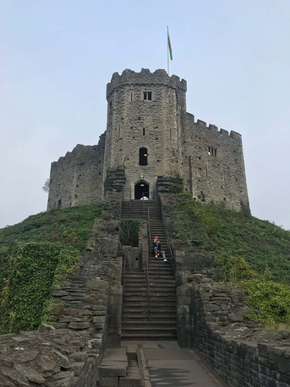 Escaleradel Castillo De Cardiff Fondo de pantalla