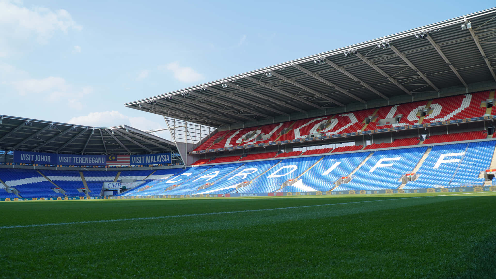 Cardiff City Stadium Sunny Day Wallpaper