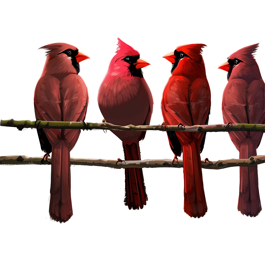 Cardinal Flock Png 48 PNG