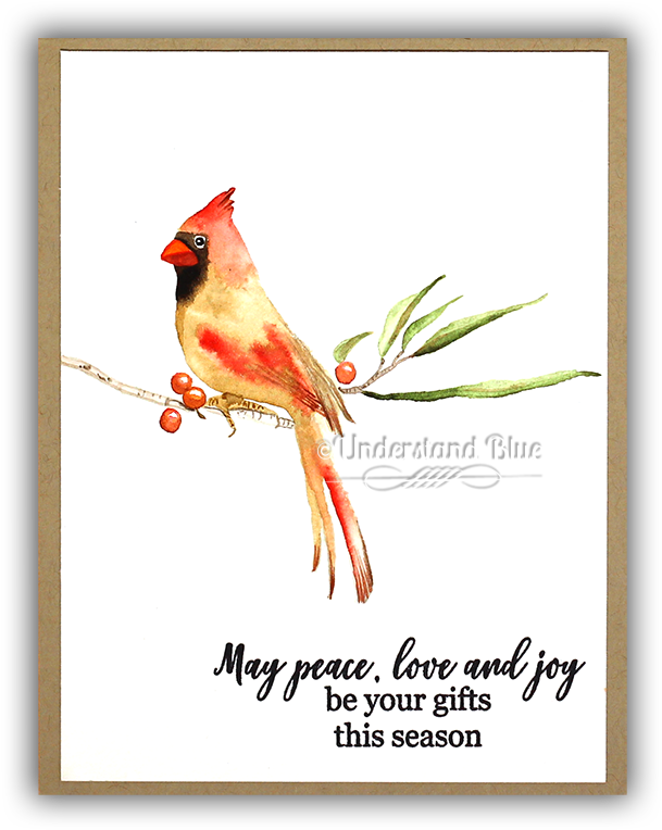 Cardinal Holiday Greetings PNG