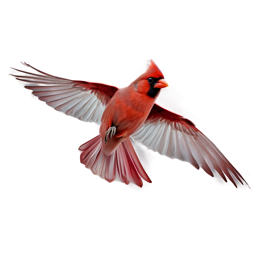 Cardinal In Flight Artwork Png Gfi PNG