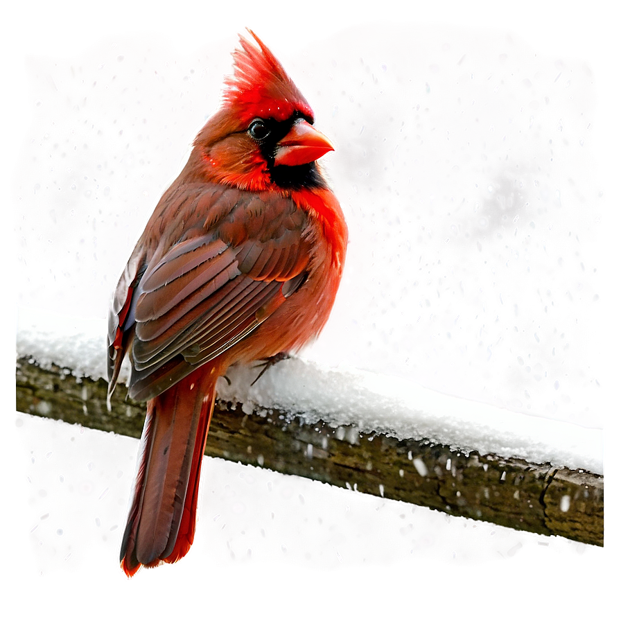 Cardinal In Snow Png 84 PNG