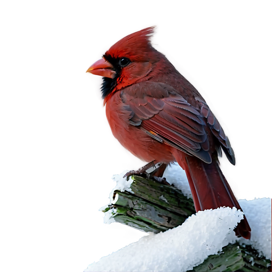 Cardinal In Snow Png Qcu PNG