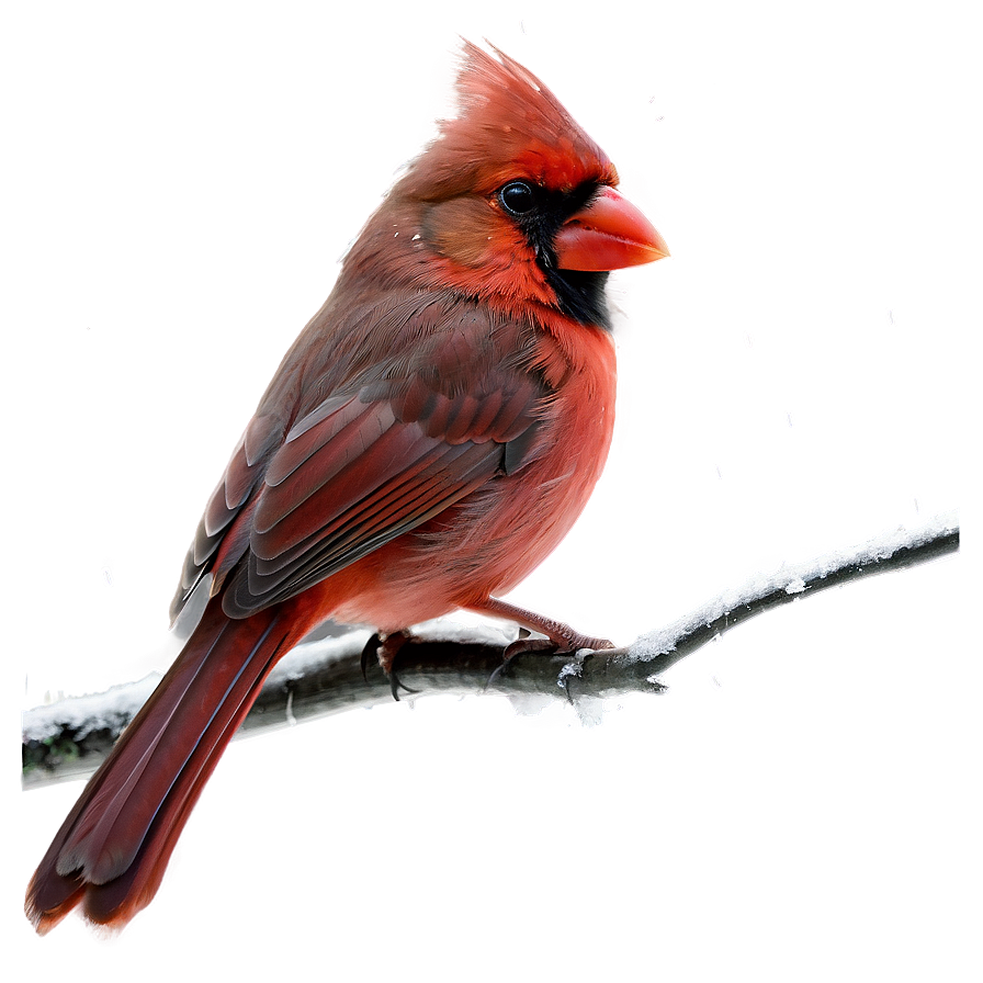 Cardinal In Winter Png Mmw PNG