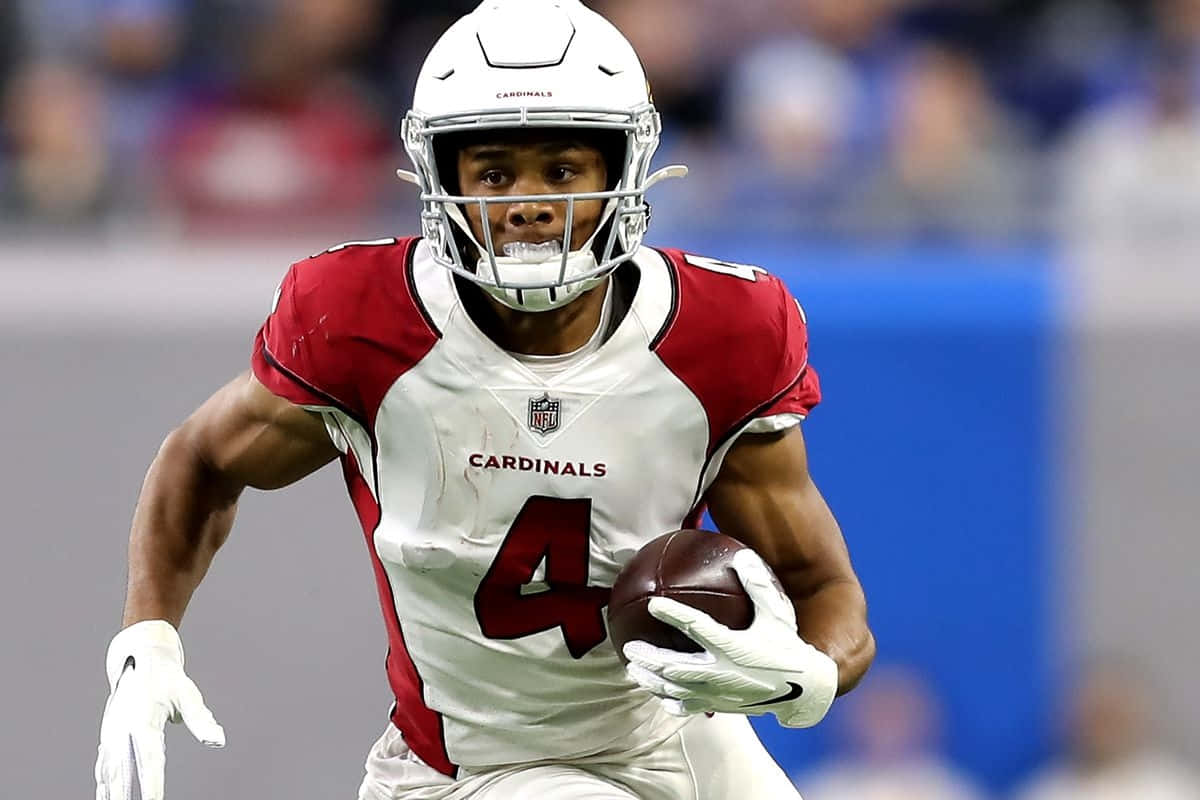 Cardinals Player Rondale Moore Action Shot Wallpaper