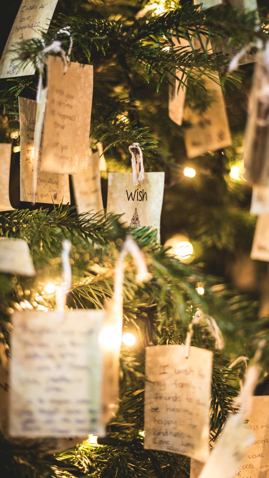 Cards On Christmas Tree