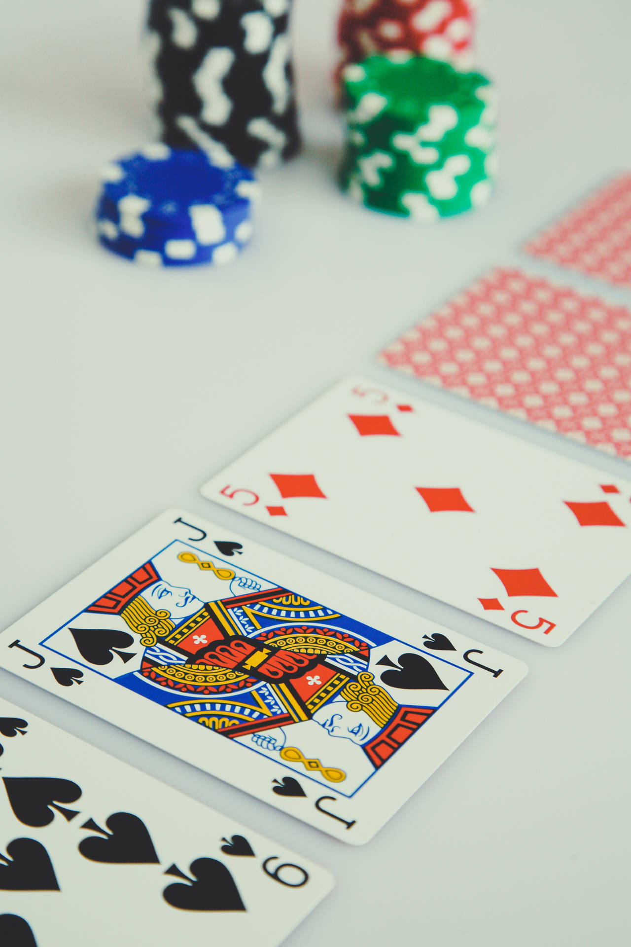 Cards Poker Chips Blackjack Phone Wallpaper