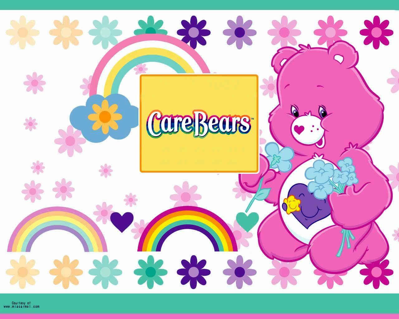 Care Bears Floral Art Background