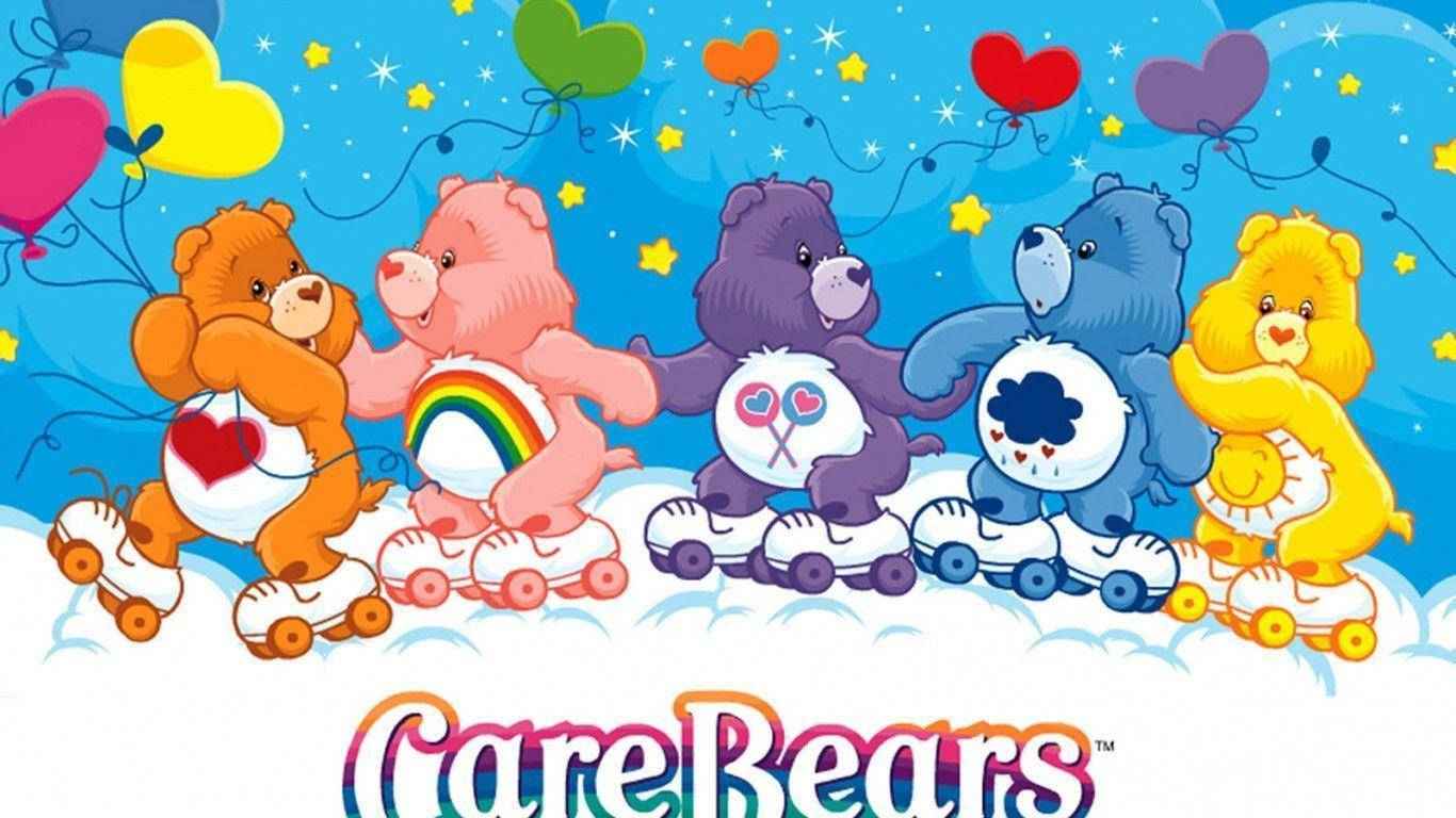 Care Bears On Roller Skates Background