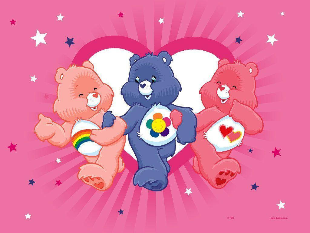 Download Aesthetic Care Bear Colorful On White Wallpaper  Wallpaperscom
