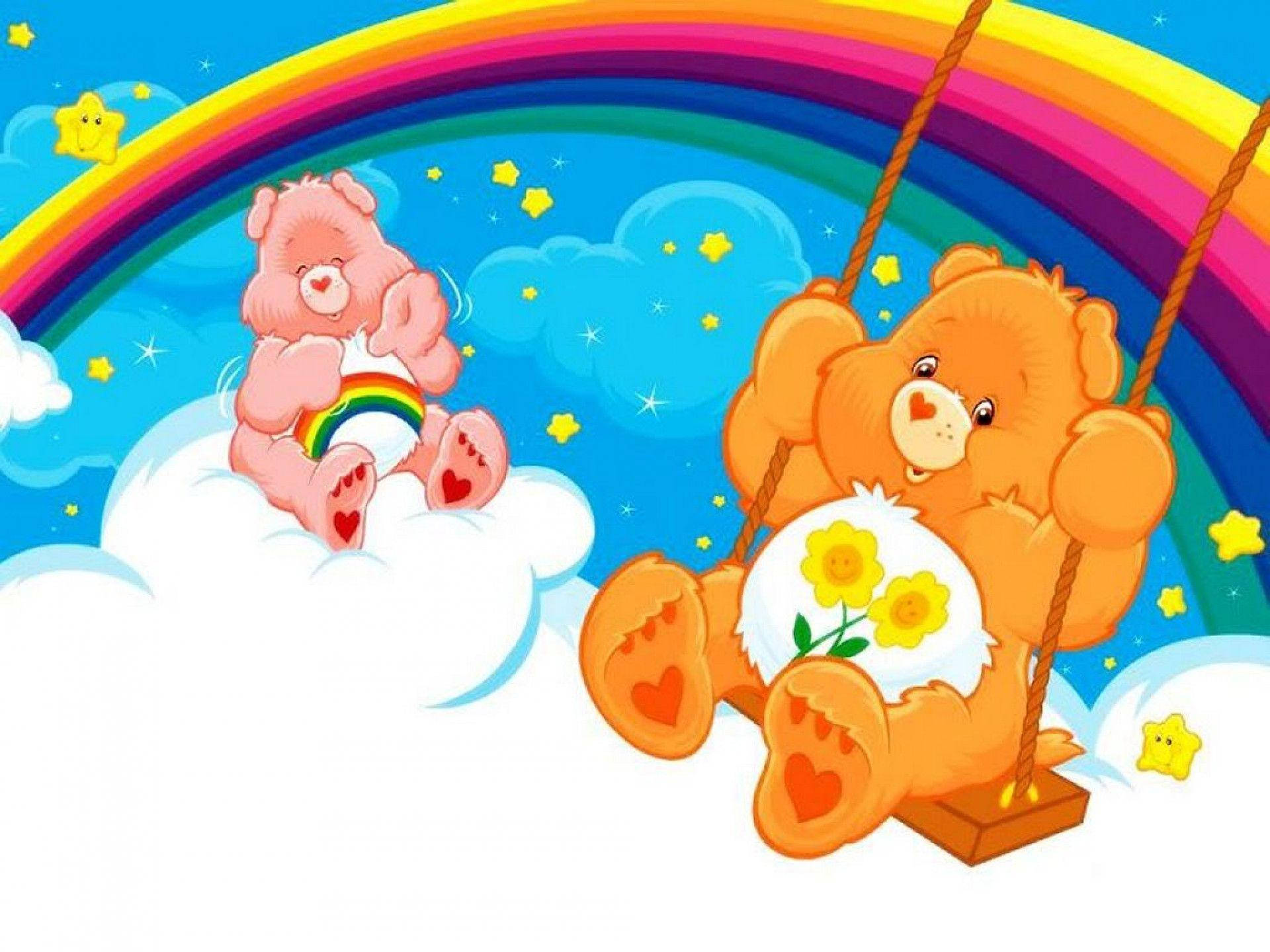 Care Bears Rainbow Swing Background