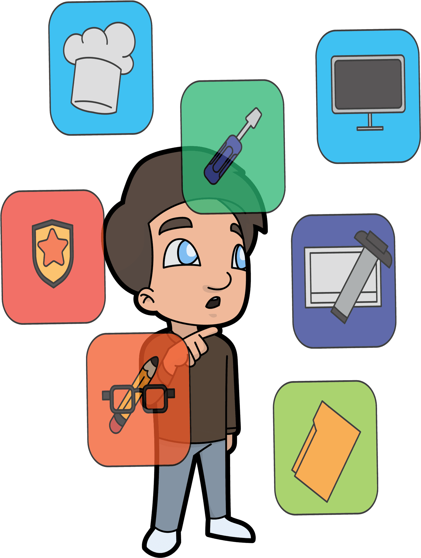 Career Choices Cartoon Character PNG