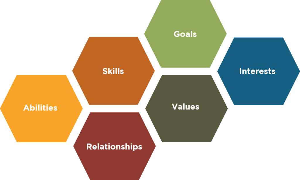 Career Development Hexagon Chart PNG