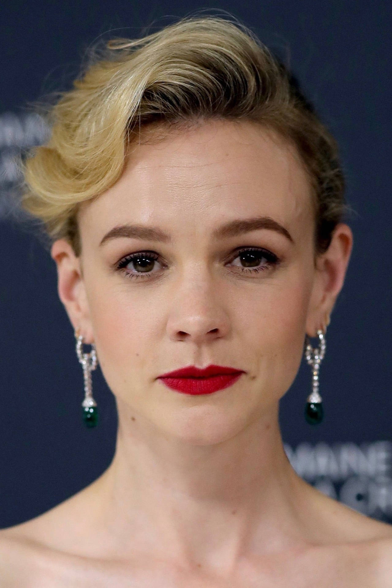 Carey Mulligan With Red Lips