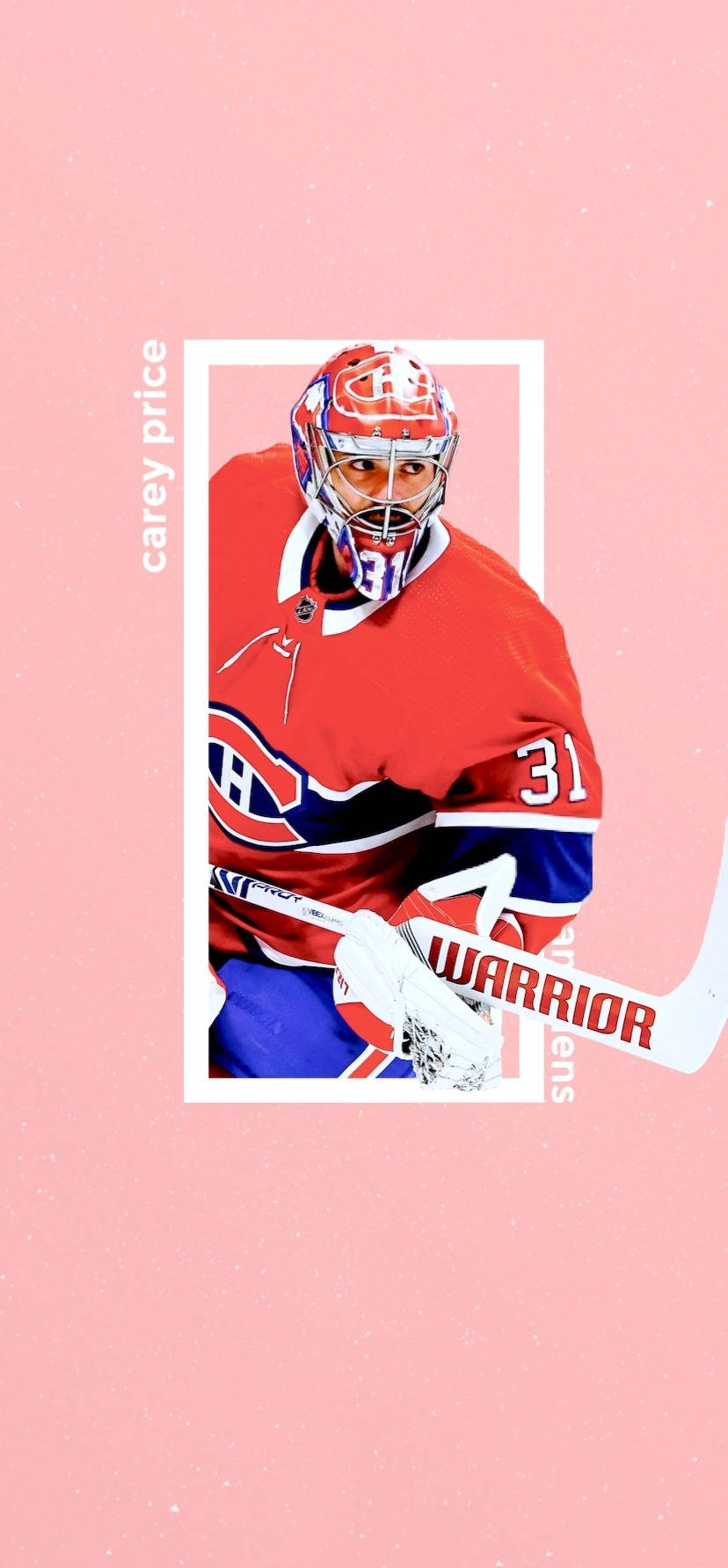 Carey Price Montreal Canadiens Aesthetic Pink Illustration Art Wallpaper