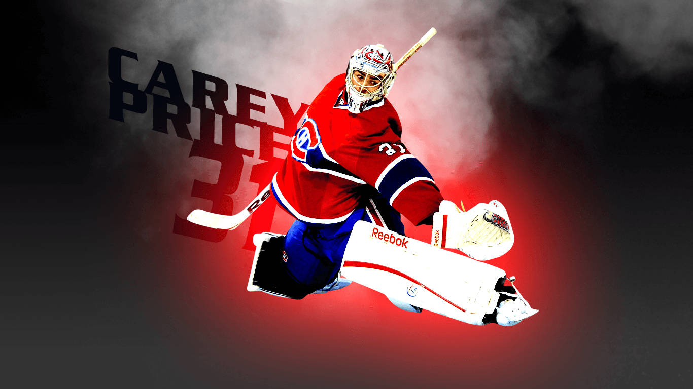 Careyprice Montreal Canadiens Arte Digitale Al Neon Sfondo