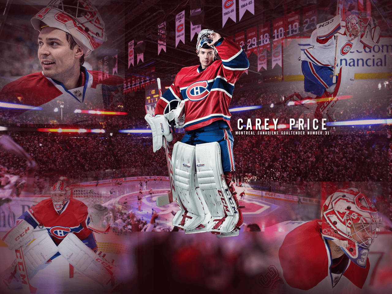 Carey Price Nhl Montreal Canadiens Digital Collage Background