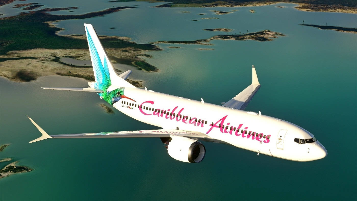 Caribbean Airlines Above The Ocean Wallpaper