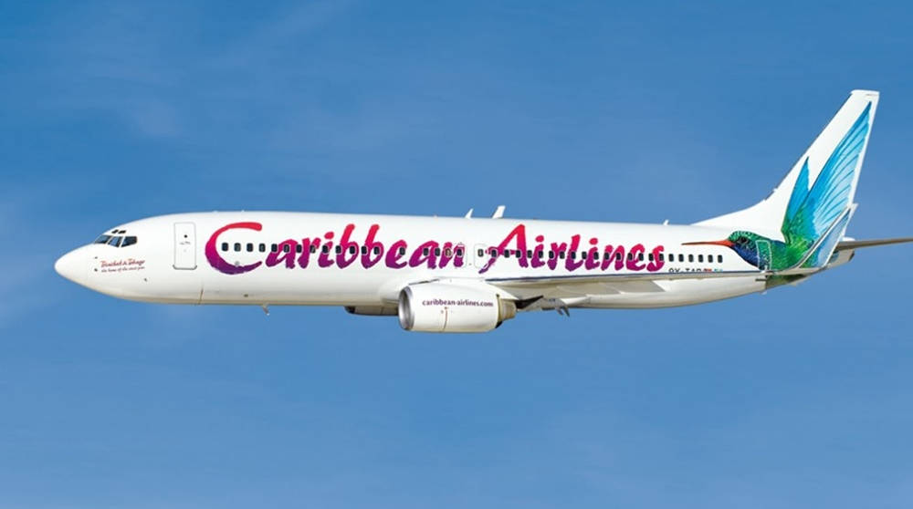 Caribbeanairlines Avión Vista Lateral Fondo de pantalla