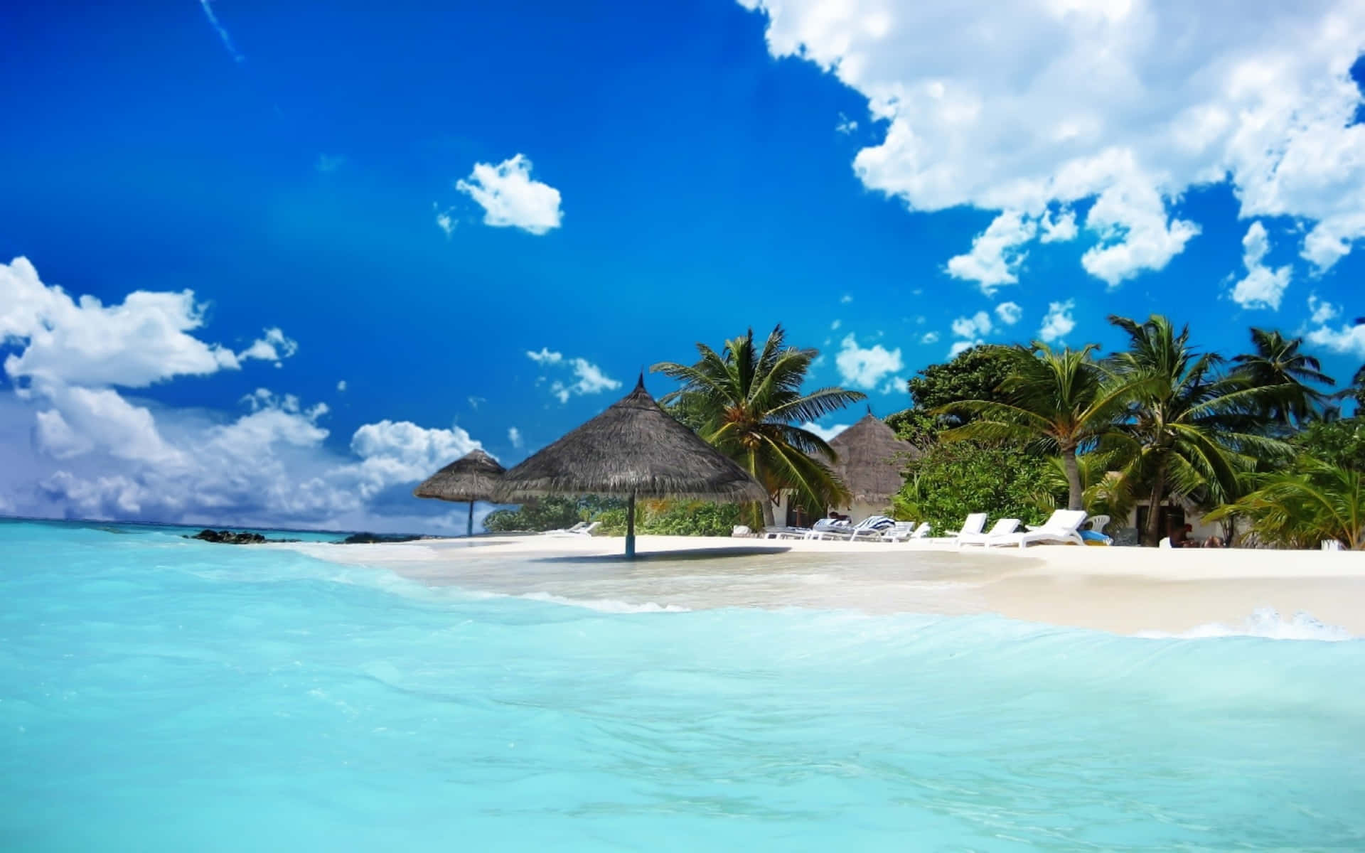 Caribbean Beach Paradise Wallpaper