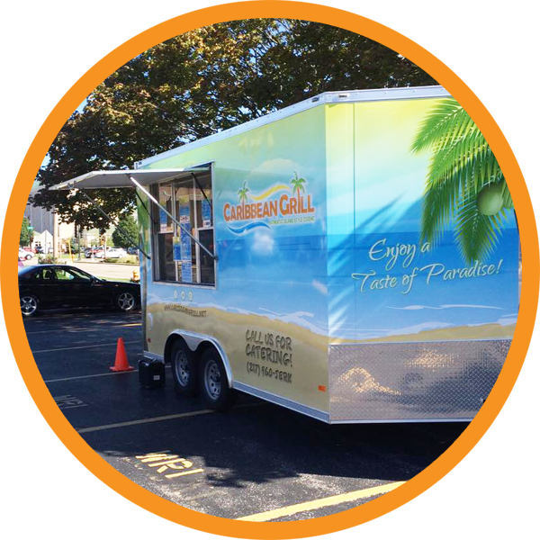 Download Caribbean Grill Food Truck Parked Outdoors | Wallpapers.com