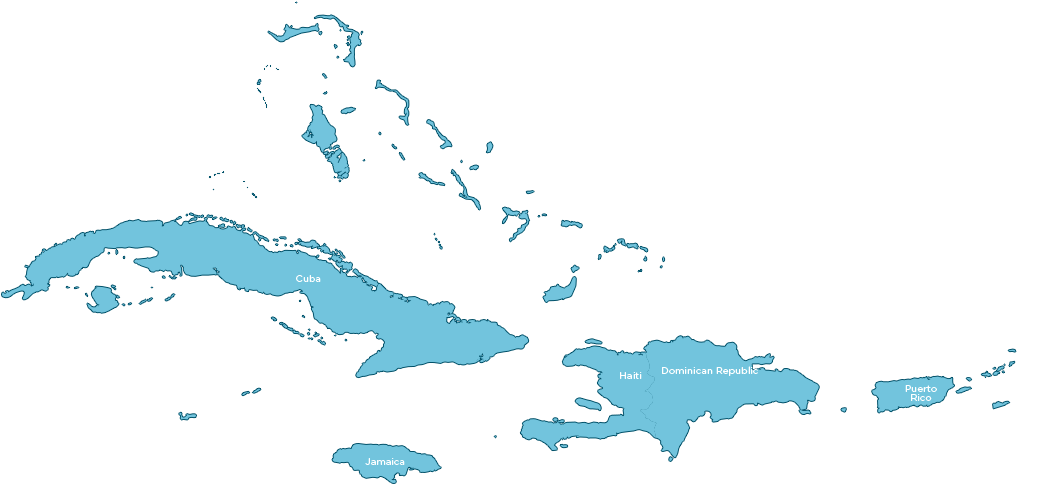 Caribbean Island Map PNG