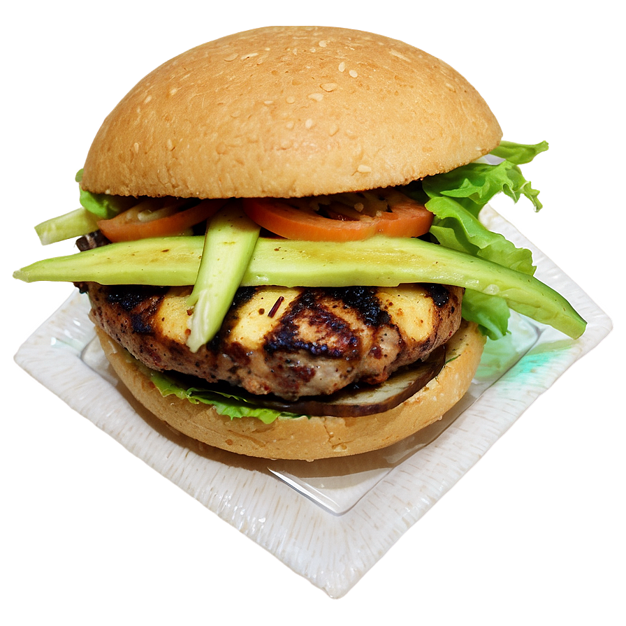 Caribbean Jerk Chicken Burger Png Tif PNG